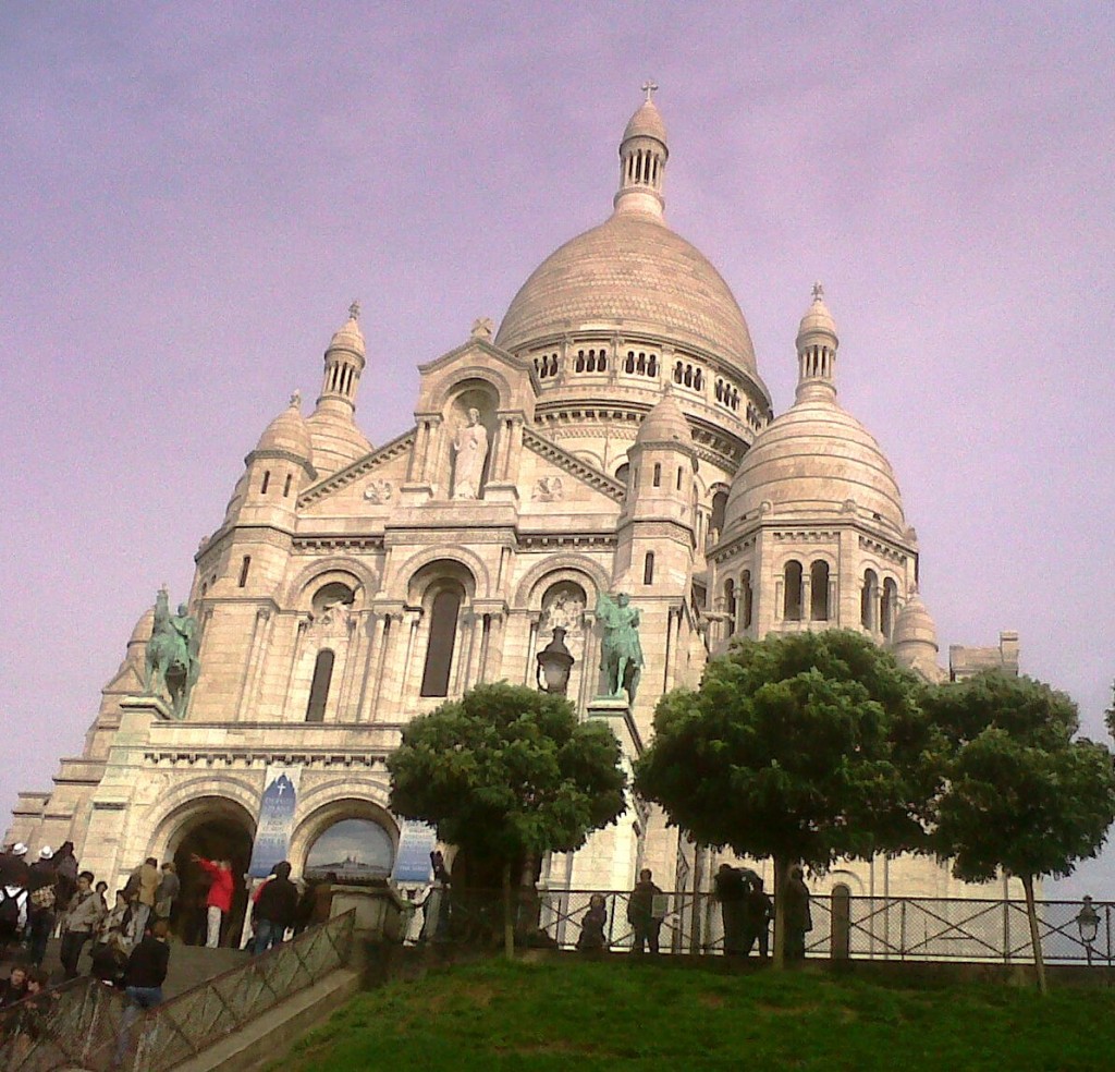 "Basilica of Sacre Coeur in Montmartre Paris"